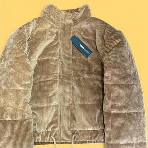 Fashion Nova Tan Puffer Jacket